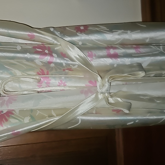 Lara Dee Vintage Silky Long Robe 1 Pocket belt tie sz S - Picture 4 of 7